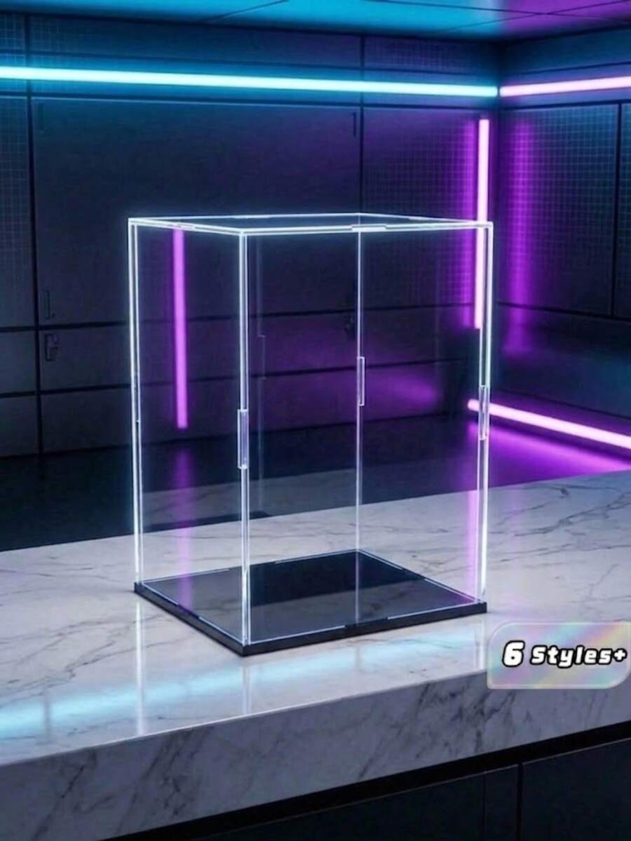 Transparent Acrylic Display Box With Black Base, Dust-Proof Toy And Collectible Storage Box, Home Decor, Room Decor And Desktop Storage, Ideal Boyfriend Gift, Men's Gift Or Christmas Gift - Display Box - View 1