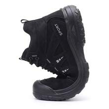 GUYISA 1 Pair Cargo Style Style Casual Outdoor Microfiber Leather Lace-Up Safety Shoes For Holiday Office Gym Outdoor All Seasons - Black - View 7