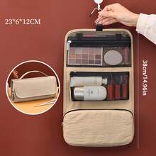 3-In-1 Detachable Travel Makeup Bag With Hook Hanging, Removable Small Pouch, Handheld Foldable Toiletry Storage Bag For Business Trip And Home Skincare Products - Multicolor - View 14