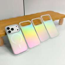 Laser Matte Magnetic Phone Case Compatible With IPhone 18 17 16 15 14 13 Pro Max Plus 17Pro 16E17E Air Supports Wireless Charging Gradient Rainbow - K6 - View 4