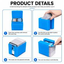 Trading Card Storage Case, Large Capacity 1000+ Card Holder With 5 Card Storage Boxes & Inner Tray, EVA Hard Shell Carrying Organizer For TCG, MTG & Sports Cards (Cards & Playmat Not Included) - View 6