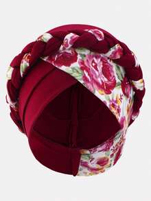 1pc/2pcs Women's Dual-Color Printed Braided Headscarf Hat Suitable For Daily Use - Multicolor - View 24