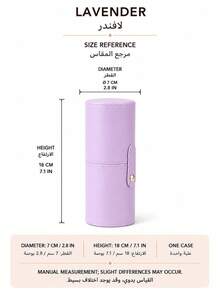 1PC Quilted PU Leather Makeup Brush Organizer With Rose Gold Rivets And Snap Strap, Detachable Cylindrical Storage Tube For Vanity, Bathroom Countertop, Travel Or Bag Organization, Beauty Storage, Christmas And Saudi National Day Gift, Daily Use - Pink - View 13