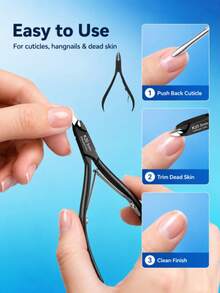Professional K20 5mm Stainless Steel Cuticle Nipper, Sharp Precise Slanted Blade Nail Cuticle Trimmer, Ergonomic Non-Slip Manicure Pedicure Tool, Smooth Spring Cuticle & Hangnail Scissors, Suitable For Salon And Home Nail Care, Back To School Season, Autumn Essential - Multicolor - View 5
