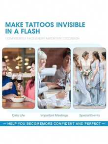 10pcs Tattoo Cover Up Patches, Invisible Tattoo/Scar/Concealer Stickers, Waterproof, Sweater-, Natural Skin Tone Scar Covering Tape - Multicolor - View 7