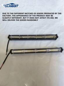 GLANBERT 4/7/14/20 Inch Car LED Light Strip 27/60/120/180W Ultra-Thin Neutral White Mesh Light Strip Suitable For Sedan, SUV, Truck - Multicolor - View 5