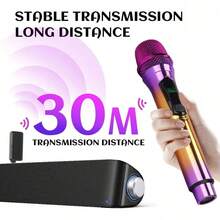 LMBGM W-4XC Wireless Rechargeable Microphone, Suitable For Home, KTV, Outdoor Portable Singing Performance, Handheld Microphone System - View 6