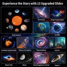 13-In-1 Galaxy Projector Light With Rotating Images - 180° Adjustable Bracket, Dimmable, 1h/2h Timer, USB Powered, Bedroom Sleep Aid, Astronomy Enthusiast Gift, Home Planetarium Decor, Holiday Atmosphere Light - Multi-color light - View 5