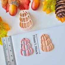 Various Pumpkin Polymer Clay Cutter For Earrings & Jewelry Making, Pumpkin Designed Soft Pottery Clay Molds For Pendant & Necklace Decoration Making - Beige - View 14