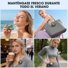 Ventilador eléctrico portátil silencioso mini sin aspas, ventilador con clip para camisa, ventilador de cuello manos libres de 3 velocidades, adecuado para uso al aire libre, viajes, oficina, accesorio de viaje, regalo, capacidad de batería: 1000mAh - Con clip - Ver 12