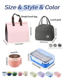 1pc Portable Lunch Box, Leak-Proof Salad Lunch Box With Spoon And Fork, Leak-Proof Lunch Container, Microwave, Freezer And Dishwasher , Suitable For School, Work, Travel, Picnic And Outdoor Dining - Multicolor - View 10