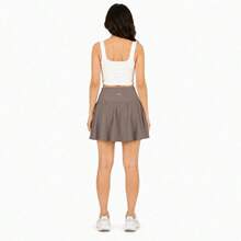 Li-Ning Women's Tennis Series Ice-Cooling Sun Protection Skort AKSV938 - Palm Brown - View 8
