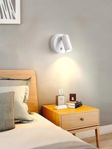 1pc Rechargeable Touch Dimmable Spotlight, Wireless Magnetic LED Wall Light, No-Drill Night Light, 3-Color Dimmable, Stepless Brightness Adjustment, Suitable For Bedroom, Bedside Companion Light, Living Room, Room Decoration, Home Decor Lighting - Multicolor - View 4