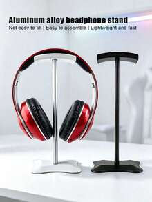Lightweight Aluminum Alloy Headphone Stand, Easy Assembly Non-Slip Stable Base Headphone Holder, Minimalist Desktop Storage Rack, Suitable For Home Office And Gaming Scenarios - View 1