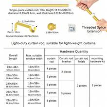 Curtain Window Rods - Goldfarben - Übersicht 2