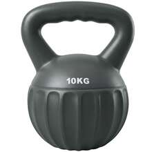 SPORTNOW Kettlebell, 10 Kg Kettle Bell With Non-Slip Handle For Home Gym Weight Lifting And Strength Training, Grey - Grey - View 9