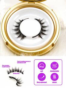 Magnetic False Eyelashes, Glue-Free, Easy To Apply And Remove, Magnetic Adsorption - View 4