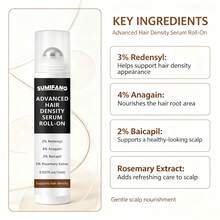 SUMIFANG No-Rinse Rollerball Scalp Serum, Rich In Hair Care Ingredients, Nourishes And Repairs Scalp, Strengthens Hair Roots, Improves Fine And Flat Hair, Apply Directly To Hair Roots, Refreshing Texture, Fast Absorption, 15ml - Full Size - View 6