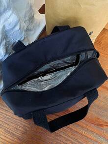 Tas Bekal Termal Portabel, Tas Bento Termal, Tas Bekal & Buah Tebal Berwarna Hitam Polos yang Lucu untuk Pelajar - Hitam - View 10
