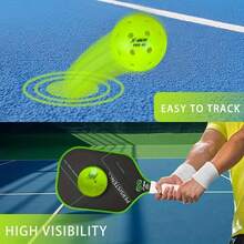 X-ACE PRO 40 Pickleball, 6 Or 12 Pack, Crack-Resistant Structure, Suitable For All Styles Of Pickleball Paddles And Courts, High Visibility Green Pickleballs - 12 Pieces - View 3