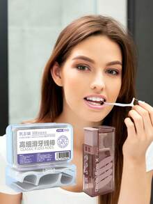1pc Portable Dental Floss Case With 10 Auto-Release Floss Containers, Oral Hygiene Care Toothpicks And Dental Floss, Teeth Cleaning Tool, Toothpicks - Multicolor - View 4