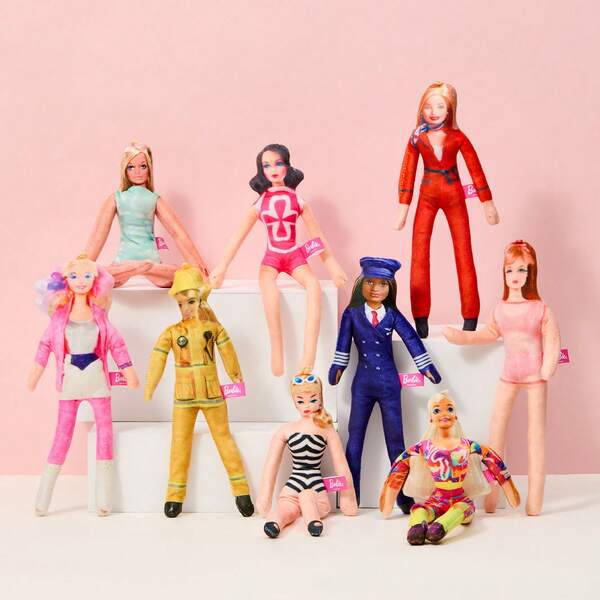 Miniso Barbie‑Barbie Q 毛絨盲盒，可愛柔軟填充玩偶，精緻收藏玩具，桌面擺件，送給收藏愛好者的精美禮物（1件隨機出貨）