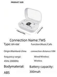Earbud TWS Kembar Model Baru 2026 - Earphone Pasangan Mini, Desain In-Ear/Clip-On, Bluetooth 5.4, Koneksi Dua Perangkat, Driver Dinamis 10mm, Pas Nyaman, Kompatibel dengan Ponsel Android, Gaya Earbud/Earphone, Hadiah untuk Hari Halloween - View 10