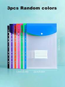 Plastic Envelope Loose-Leaf Binder 11-Hole Expandable Binder, Suitable For 2/3/4-Hole Loose-Leaf Folders With Snap Button And Label Ring - A - View 7