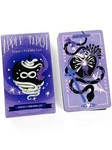 1 Box Apple Tarot II 78-Card Deck , Forbidden Desire Serpent Set,The Overall Style Is Mysterious And Seductive.,Used For Meditation And Divination Games - Multicolor - View 2
