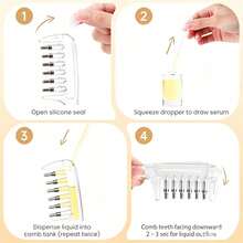New Minoxidil Scalp Applicator Essential Oil Comb Massage Liquid Dispensing Crystal Guide Comb Tool - 1pc-clear Comb - View 9