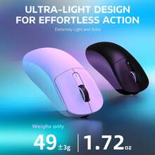 ATTACK SHARK X3 Wireless Gaming Mouse, 49g Ergonomic Computer Mouse, 3 Modes, PAW3395 26K DPI Optical Sensor, 200 Hours Battery Life, Programmable Buttons, Suitable For PC/Laptop/Windows Gaming Accessories - Multicolor - View 4