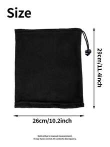 1pc Adjustable Drawstring Fleece Neck Warmer Scarf, Windproof Warm Winter Face Mask, Suitable For Skiing, Cycling And Outdoor Cold Weather Sports - Multicolor - View 4