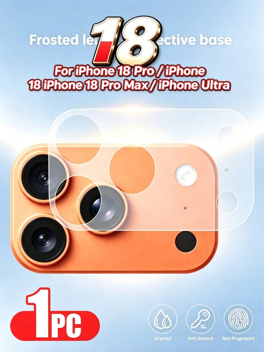 XINHONGYU 1pc 9H Nano Matte Lens Base Protector Film, Compatible With Phone 18 Pro Max/Phone 18 Pro/Phone 17 Pro Max/Pro/Air/17 Series, Anti-Fingerprint/Anti-Glare/Anti-Scratch, Precise Cut, Bubble-Free, Easy Installation, Compatible With Phone Cases, Supports Wireless Charging, Anti-Yellowing, High Definition Transparent, Durable Minimalist Camera Protection - 1pc - View 1
