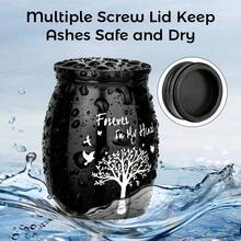 1pc INEYES Personalized Small Pet Urn For Ashes - Waterproof Cremation Keepsake Stainless Steel Memorial Urn With Tree Patterns And Text For Ashes Holder Memorial Dog Cat Funeral Decorative - Multicolor - View 3