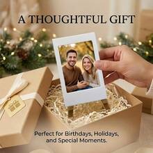 White Mini Instant Photo Frame, Easel-Style Photo Display Stand, Reusable Desktop Photo Decor, Multi-Scene Universal Desktop Decoration, Ideal Gift For Friends, Family And Classmates, Perfect Gift For Birthday, Anniversary And Holiday - Picture Frame - View 5