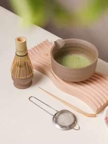 Song Dynasty Matcha Bowl Matcha Making Tools Matcha Brush Japanese Tea Bowl Stirrer Tea Whisk Kiln-Fired Tool Set - Brown - View 10