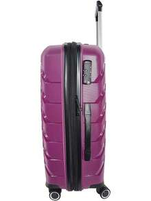 KENNETH COLE NEW YORK LIBERTY Maleta 24", Rígida PP de alta resistencia, Ligera, Expandible, Ruedas Giratorias, Candado TSA (Negro) - Morado - Ver 4