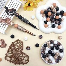 25/32/44PCS Animal Horse Shaped Silicone Beads Set - Brown & Black Horse Design With Flowing Mane & Tail, Adult DIY Accessories For Beaded Pens, Earrings, Etc., Suitable As Holiday & Birthday Gifts, Beads & Bead Assortments - Animal Horse Series - View 5
