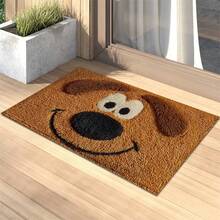1pc Dog/Cat Pattern Design Microfiber Bath Rug, Non‑Slip Soft Bathroom Mat, Water‑Absorbent Doormat, Machine Washable, Low Pile, TPR Backing, Knit Fabric, For Bedroom, Kitchen, Entryway Indoor Use, Accessories & Home Decor, Perfect New House Gift - Multicolor - View 2