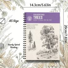 Sketchbook - 22 Pages, A5 Size, Spiral Bound, Drawing Learning Guide, Suitable For Beginners, Step-By-Step Learning (Pencils Not Included) - Single Piece - View 10