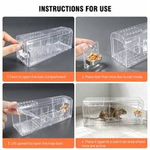 4-Pack Mouse Trap , Transparent Reusable Mouse Traps Indoor For Home, Kitchen Rodent Catcher, No-Kill Rodent Catcher - 4 PCS Mouse Trap - View 6