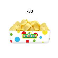 Brick Wall Happy Birthday Snack Trays, Street Theme Paper Food Serving Boxes For Chips Popcorn Candy, Birthday Party Table Decorations - Style 1 - View 10