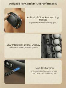 HYUNDAI 16-Piece Massage Set With Deep Tissue Massager, 9-Mode 20-Speed USB Portable 2000mAh Massager And Quiet Percussion Massager, Suitable For Back, Shoulder, Leg And Foot, Perfect Gift For Family And Friends - Multicolor - View 4