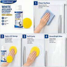 Appliance Shell Polishing Paste, Yellowing Removal, Brightening, Repair And Protection, Suitable For Refrigerator, Washing Machine, White Appliances, Home Users, Appliance Renovation, White Appliance Shell Polishing And Maintenance Paste - Appliance Restoration Cream - View 5