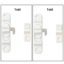 Aluminum Alloy Sliding Screen Window Hook Lock, Steel Mesh Sliding Door Window Security Lock Latch, Anti-Opening Window Hook Lock - Black - View 8