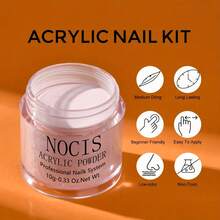 NOCIS Three-Color Acrylic Nail Art Set - Enables You To Easily Master 3D Design, This Professional-Level Set Does Not Require A Light Source, Creating Stunning Effects,French Manicure And Sculpted Manicure. - Multicolor - View 6