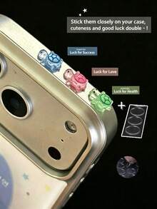 9PCS/3PCS Ins Style Cute Cartoon Turtle Phone Case Decoration Fun Accessories DIY Parts Glow-In-The-Dark Turtle, Gift For Friends - Multicolor - View 12
