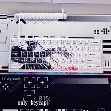 73-Key Black & White Color Scheme Keycaps, Cherry Height, Dye-Sublimation Process, PBT Material, Line Art Style, Anime Keycaps, Highly Attractive Personalized Keycaps, Support DIY, Suitable For 61/64/68/75/84/87/98/104/108-Key Mechanical Keyboards, Smooth Touch Wear-Resistant Non-Fading, Suitable For Holiday Gifts And Desktop Matching, Create Your Own Unique Keyboard, Customized Keycaps, Keycaps, Keycap Set, Mechanical Keyboard Keycaps, PBT Keycaps, Gaming Keycaps, Keyboard Accessories - View 4