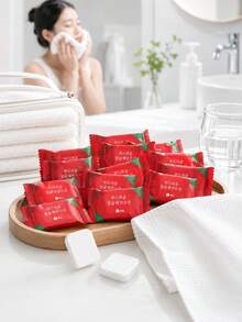 30/20/10/1PC Disposable Compressed Towels, Portable Individually Wrapped Compressed Face Towels, Travel Candy Packaging, Compressed Cleansing Towels, Portable Travel Face Towels, Face Cloth, Absorbent Face Cloth, Travel Essentials, Disposable Face Towels. - Multicolor - View 1