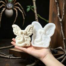 1PC Spirit Snake Butterfly Wing Clay Silicone Mold, 3D Stereo Exotic Snake And Butterfly Texture, Flexible Tear‑Resistant Silicone Material, Smooth Non‑Stick Demolding, Festival Gift For Halloween, DIY Craft Mold For Making Gothic Art Candles - 1pc Butterfly Silicone Mold - View 6